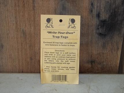 Write Your Own Trap Tags - 25ct - Click Image to Close